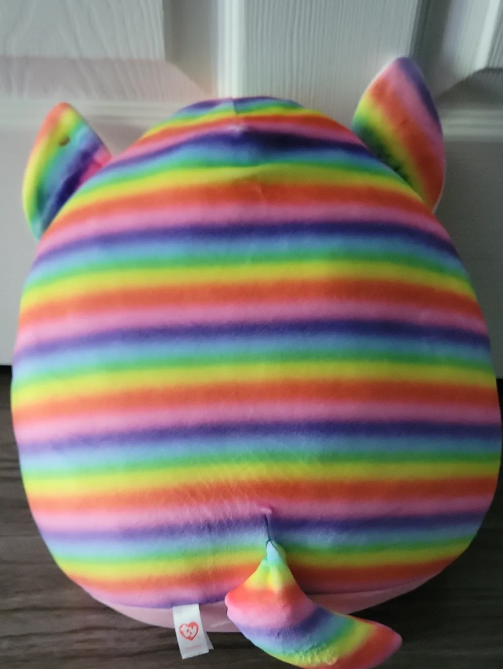 Ty Rainbow Striped Cat Plush- Squishy Beanie NWT 🌈